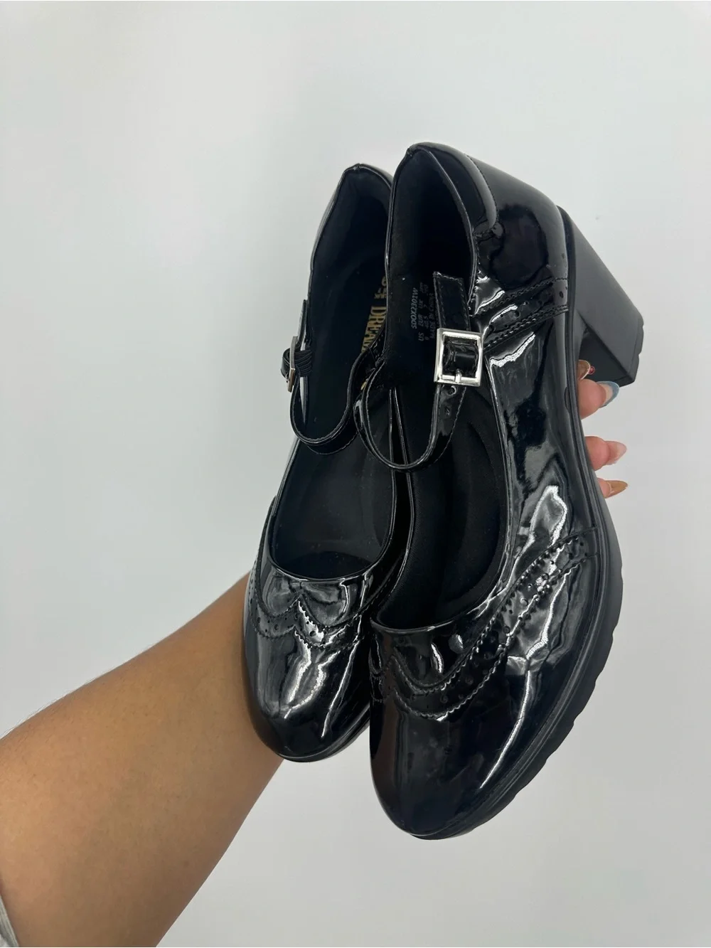 Vintage Y2K Style Black Dream Paris Oxford Mary Jane Shoes Size Women's 9 Goth